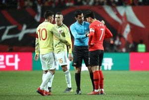 Corea vs. Colombia en Seúl el 26 de marzo de 2019