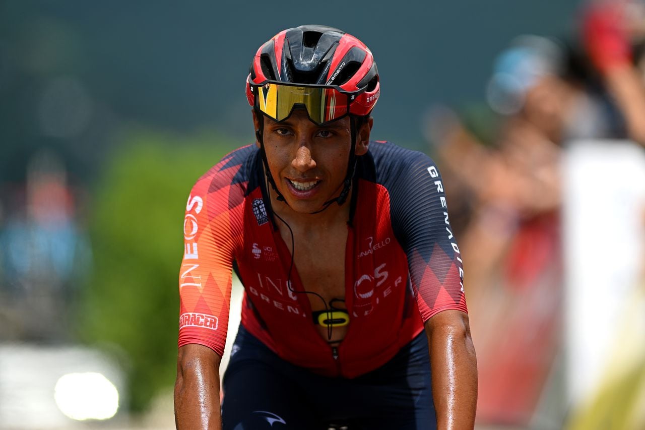 GRENOBLE ALPES MÉTROPOLE, FRANCE - JUNE 11: Egan Bernal of Colombia and Team INEOS Grenadiers crosses the finish line during the 75th Criterium du Dauphine 2023, Stage 8 a 152.8km stage from Le Pont-de-Claix to La Bastille – Grenoble Alpes Métropole 498m / #UCIWT / on June 11, 2023 in Grenoble Alpes Métropole, France. (Photo by Dario Belingheri/Getty Images)