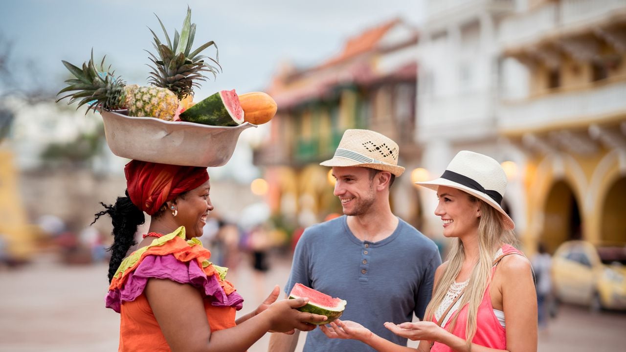 Foto de referencia de turistas en Cartagena