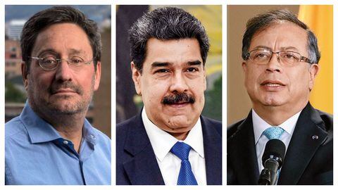 De izquierda a derecha: Francisco Santos, Nicolás Maduro y Gustavo Petro.