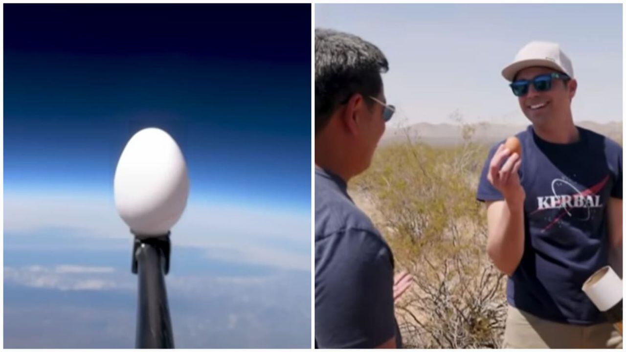 Experimento de un huevo en caída libre quedó consignado en un video que explica el paso a paso de la hazaña.