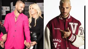 El cantante colombiano Maluma luce los atuendos de la nueva campaña publicitaria de Donatella Versace.