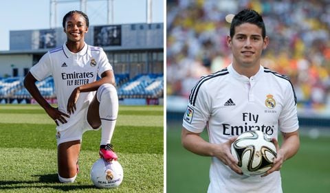 Linda Caicedo y James Rodríguez, últimos colombianos en arribar al Real Madrid.