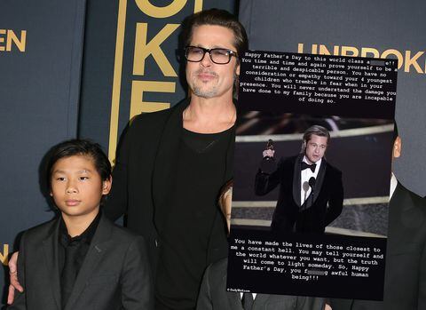 Pax Thien Jolie-Pitt y su padre adoptivo, Brad Pitt
