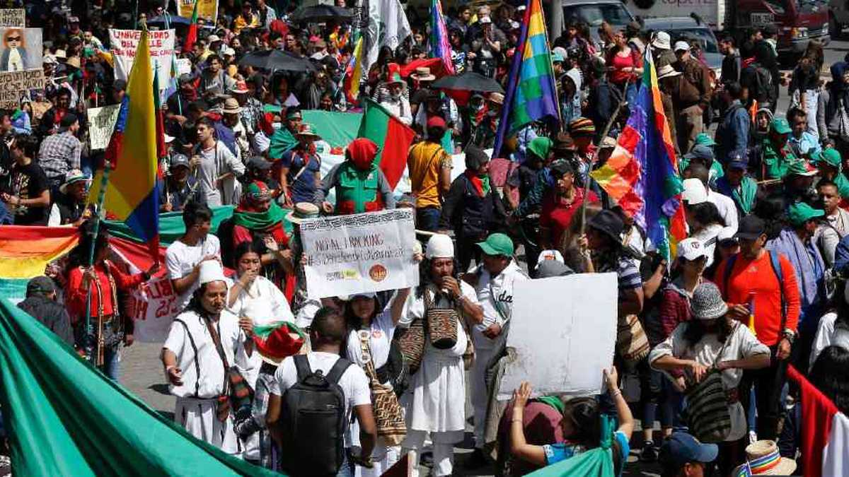 Minga indígena en Bogotá hoy  ¿Por dónde irá a la Plaza de Bolívar?