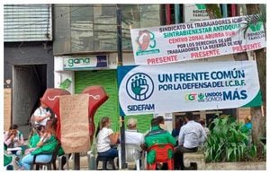 Movilizaciones de funcionarios del ICBF en Antioquia.
