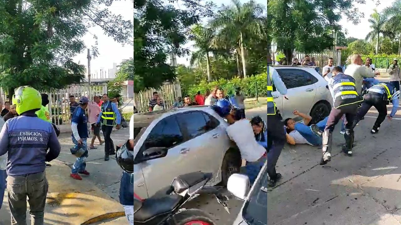 Agentes de tránsito se fueron a los golpes con ciudadanos en Cartagena