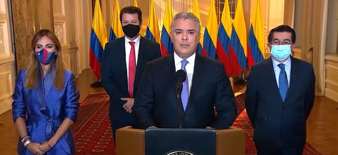 El presidente Duque dijo que el Gobierno nacional se trazó la meta de vacunar a un millón de colombianos en los primeros 30 días del proceso de vacunación.