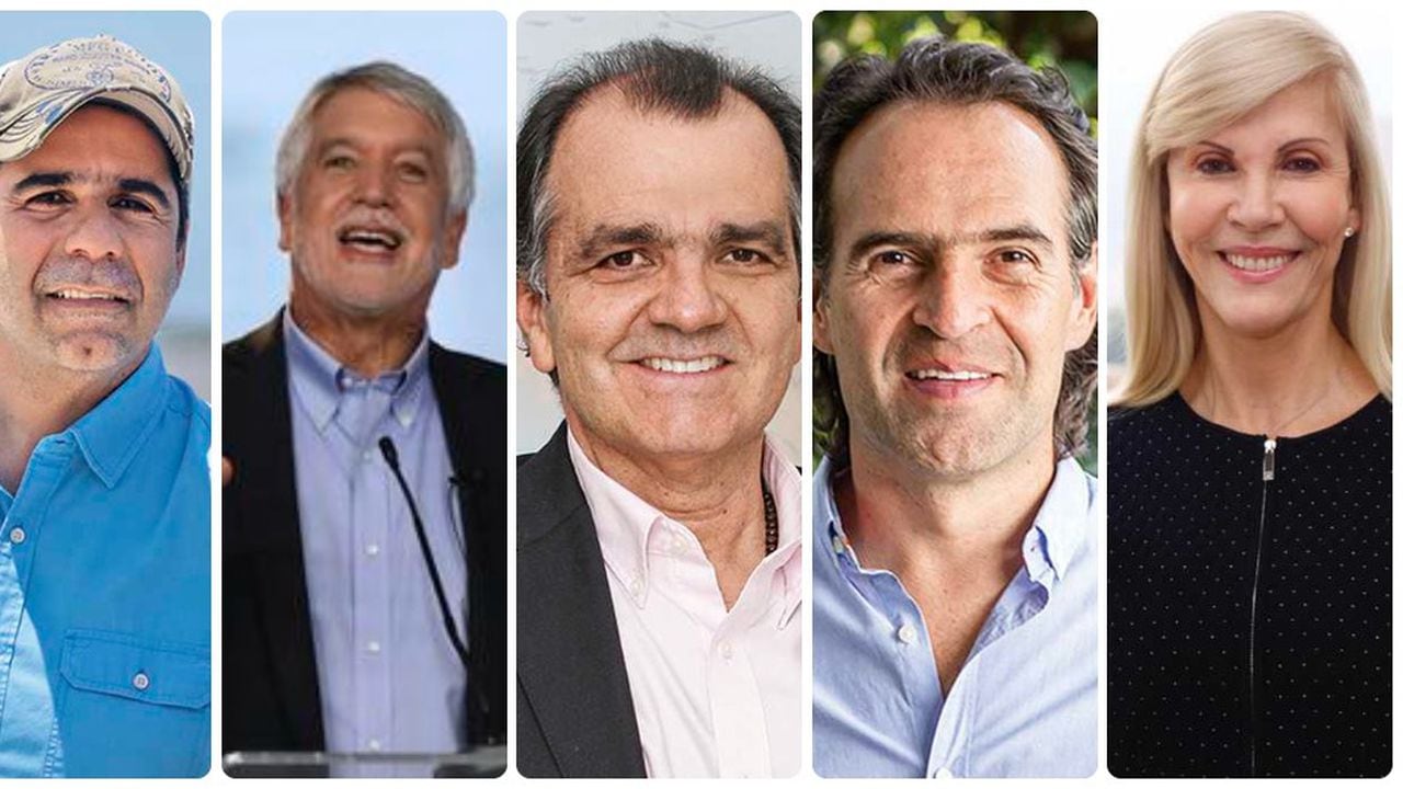 Álex Char, Enrique Peñalosa, Óscar Zuluaga, Fico Gutiérrez y Dilian Francisca Toro