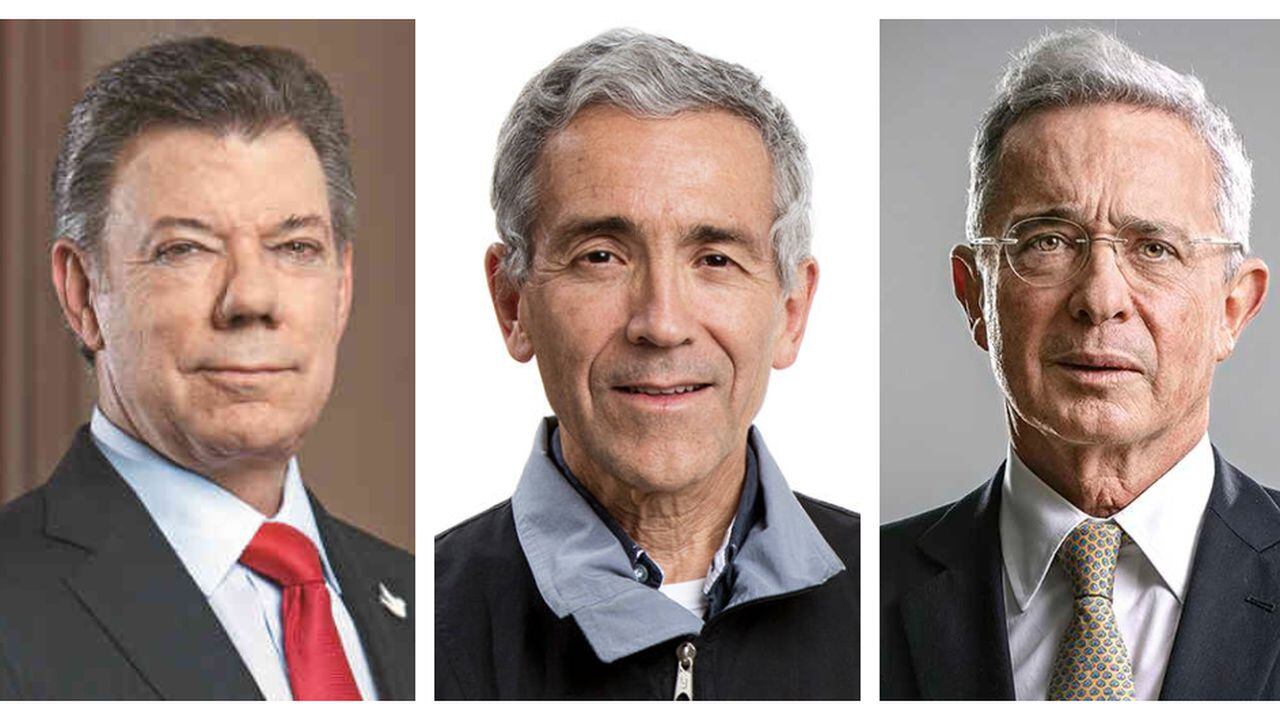 Juan Manuel Santos, Francisco De Roux, Álvaro Uribe.