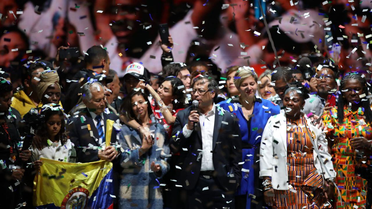 Celebración triunfo Gustavo Petro Presidente Electo