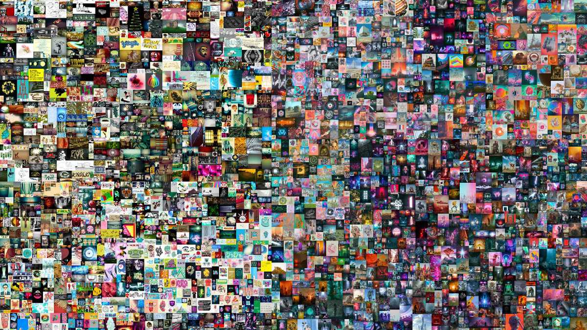 Imagen de la obra digital "Everydays: The First 5,000 Days" del artista Beeple, también conocido como Mike Winkelmann. Cortesía de Christies via AFP.