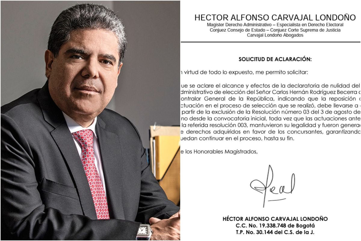 El destituido contralor Carlos Hernán Rodríguez solicita a al Consejo de Estado permitir su participación como candidato.