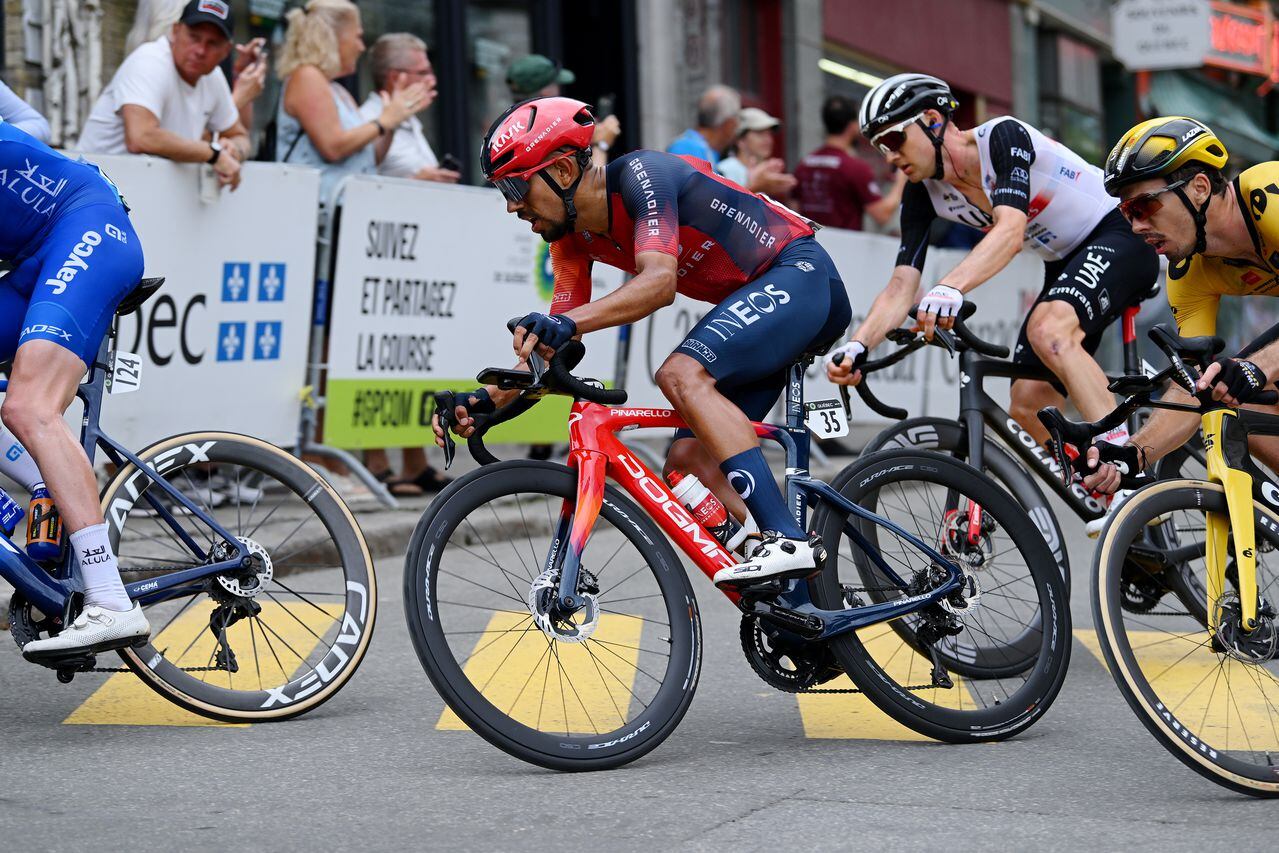 QUEBEC CITY, QUEBEC - SEPTEMBER 08: Daniel Martinez of Colombia and Team INEOS Grenadiers competes during the 12th Grand Prix Cycliste de Québec 2023 a 201.6km one day race from Quebec to Quebec 92m / #UCIWT / on September 08, 2023 in Quebec City, Quebec. (Photo by Dario Belingheri/Getty Images)