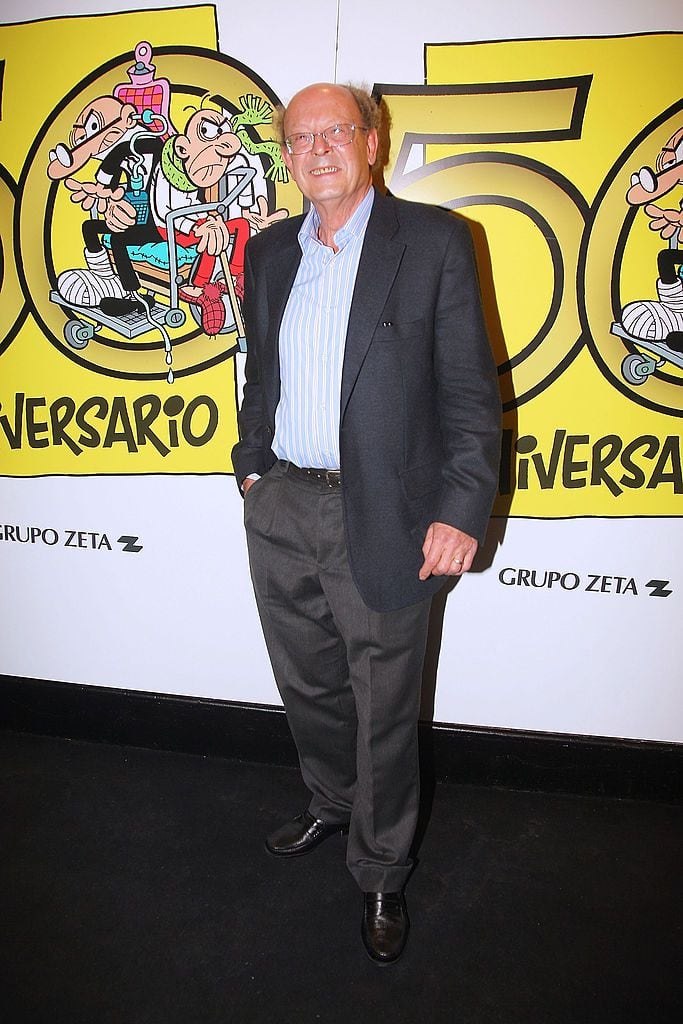 Francisco Ibáñez autor de Mortadelo & Filemón en la ceremonia de aniversario 50 de su tira cómica.