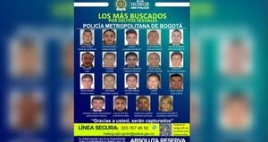 Cartel de los más buscados por delitos sexuales en Bogotá