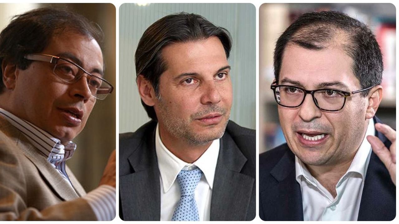 Gustavo Petro, Andrés Jaramillo y el fiscal Francisco Barbosa.