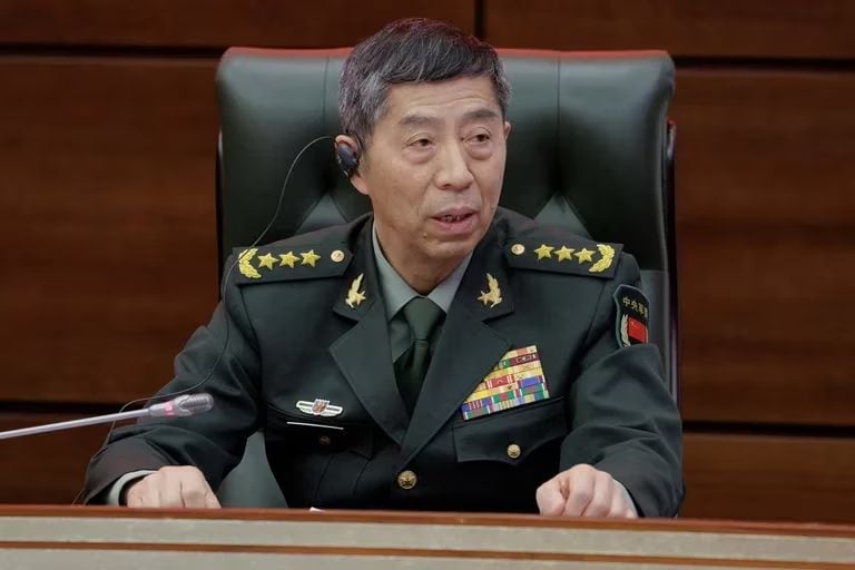 El ministro de Defensa chino, Li Shangfu, en Moscú, Rusia, el 18 de abril de 2023. Ministerio de Defensa ruso/Handout via REUTERS/Archivo