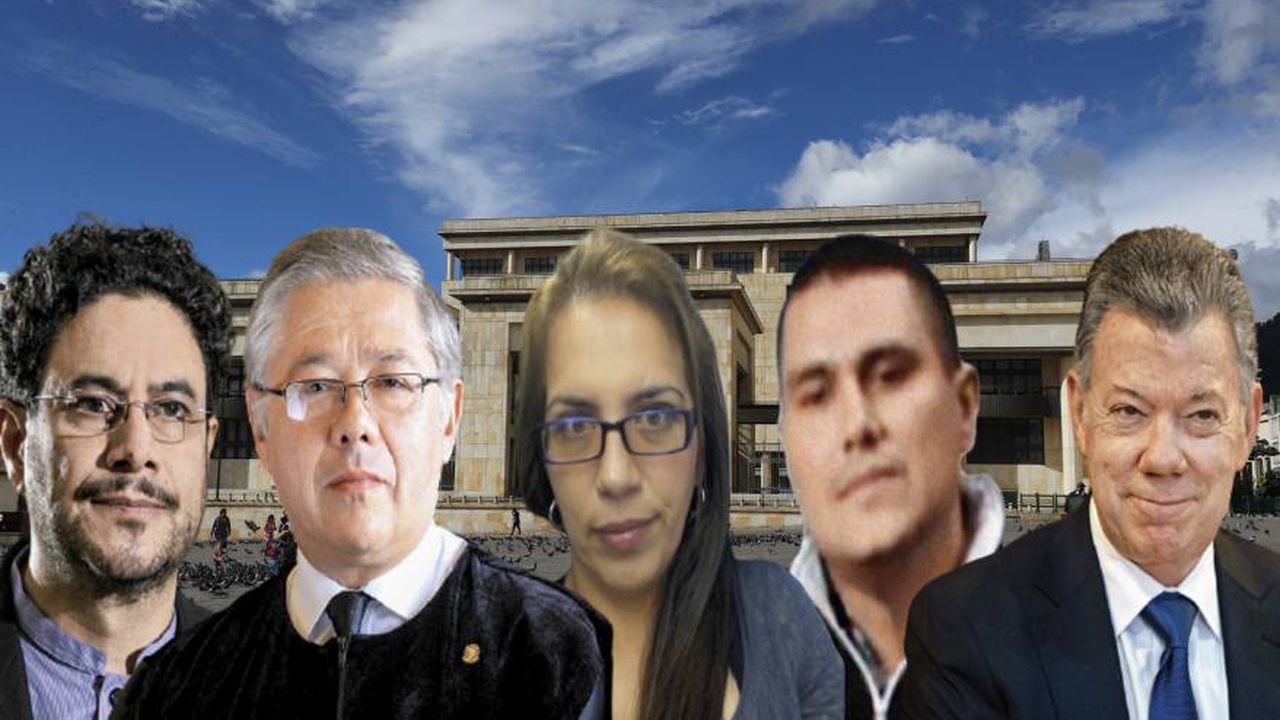Cepeda, Barceló, Deyanira, Monsalve y Santos, los protanogistas del caso contra el expresidente Álvaro Uribe.