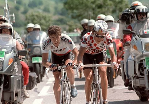 Lucho Herrera y la Vuelta España de 1987. Entre 1982 y 1992 el escalador de Fusagasugá obtuvo 30 victorias en importantes competencias de ciclismo. Sin embargo, una de las más inolvidables fue su coronación como campeón de la Vuelta España de 1987, un hecho que lo convirtió en leyenda del deporte colombiano. Foto: AFP