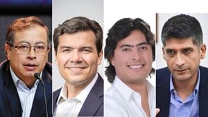 Gustavo Petro, Mauricio Pava, Nicolas Petro y Mario Burgos