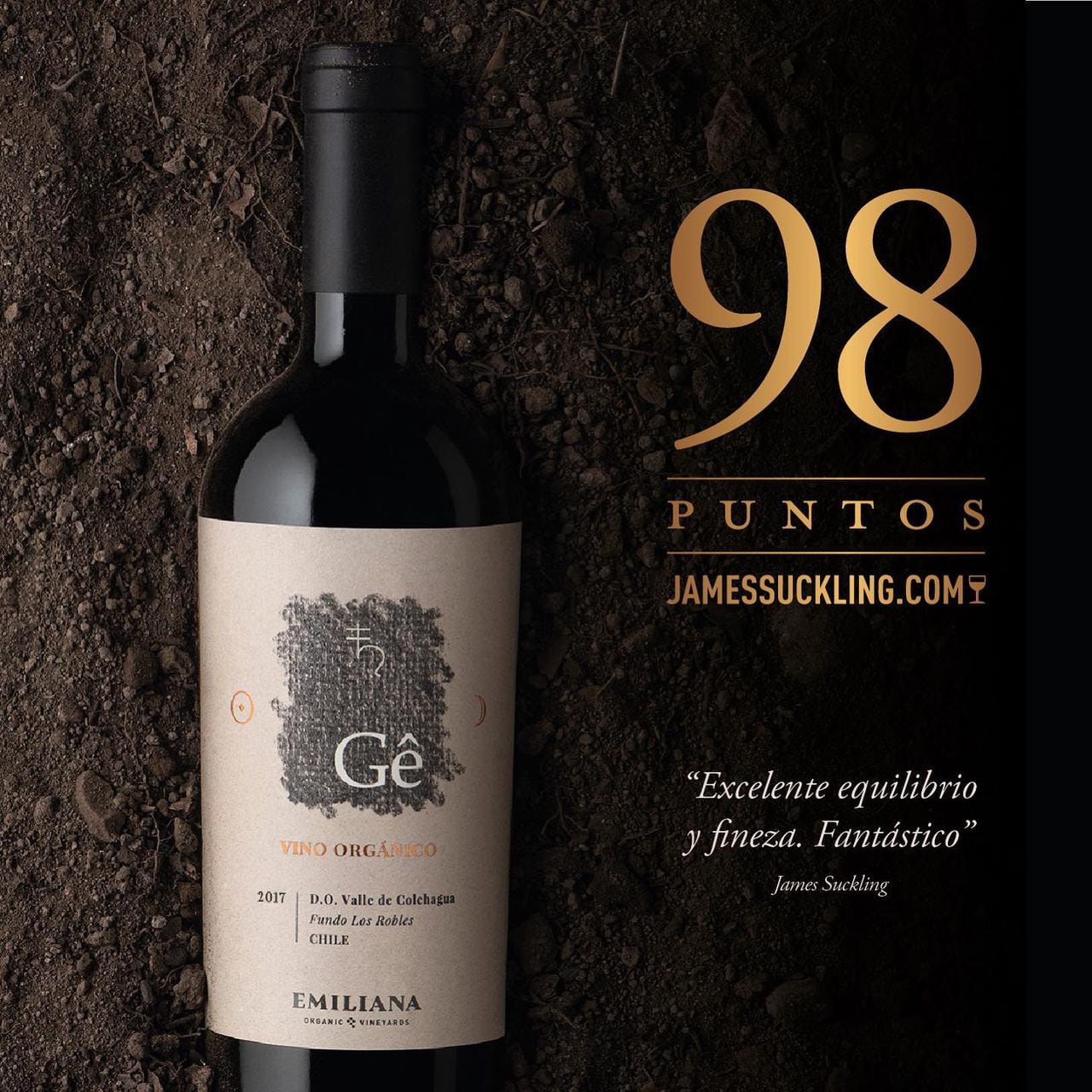 El más ecológico. También de los frutos de las tierras chilenas, el Ultra Premium GE de Emiliana Organic Vineyards, destacado por su producción ecológica.