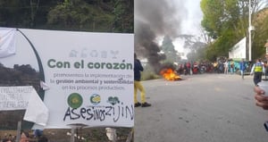 Manifestaciones de mineros informales en Buriticá, Antioquia.