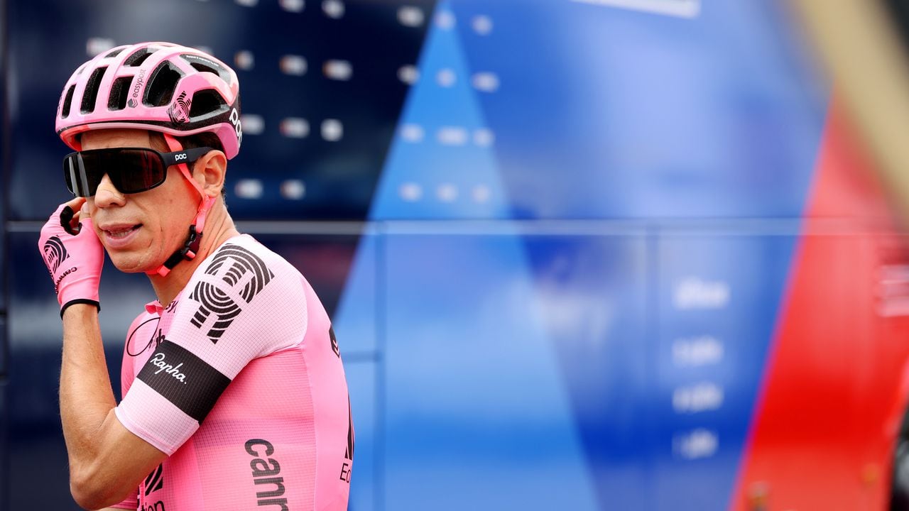 TARBES, FRANCE - JULY 06: Rigoberto Uran of Colombia and Team EF Education-EasyPost prior to the stage six of the 110th Tour de France 2023 a 144.9km stage from Tarbes to Cauterets-Cambasque 1355m / #UCIWT / on July 06, 2023 in Tarbes, France. (Photo by Michael Steele/Getty Images)