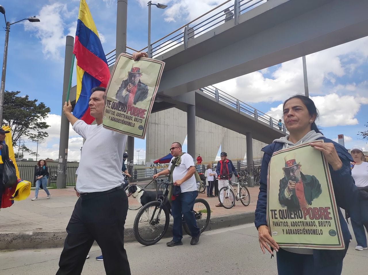 Protestas en la capital del país en contra del gobierno de Gustavo Petro