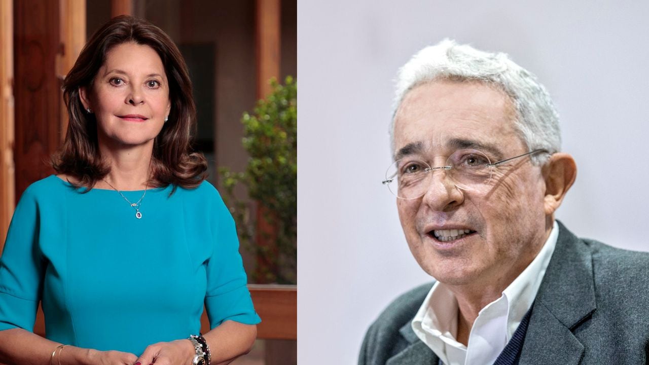 Marta Lucía Ramírez y Álvaro Uribe.