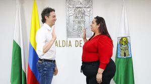 Daniel Quintero y Milena Lopera, exsecretaria de Salud.