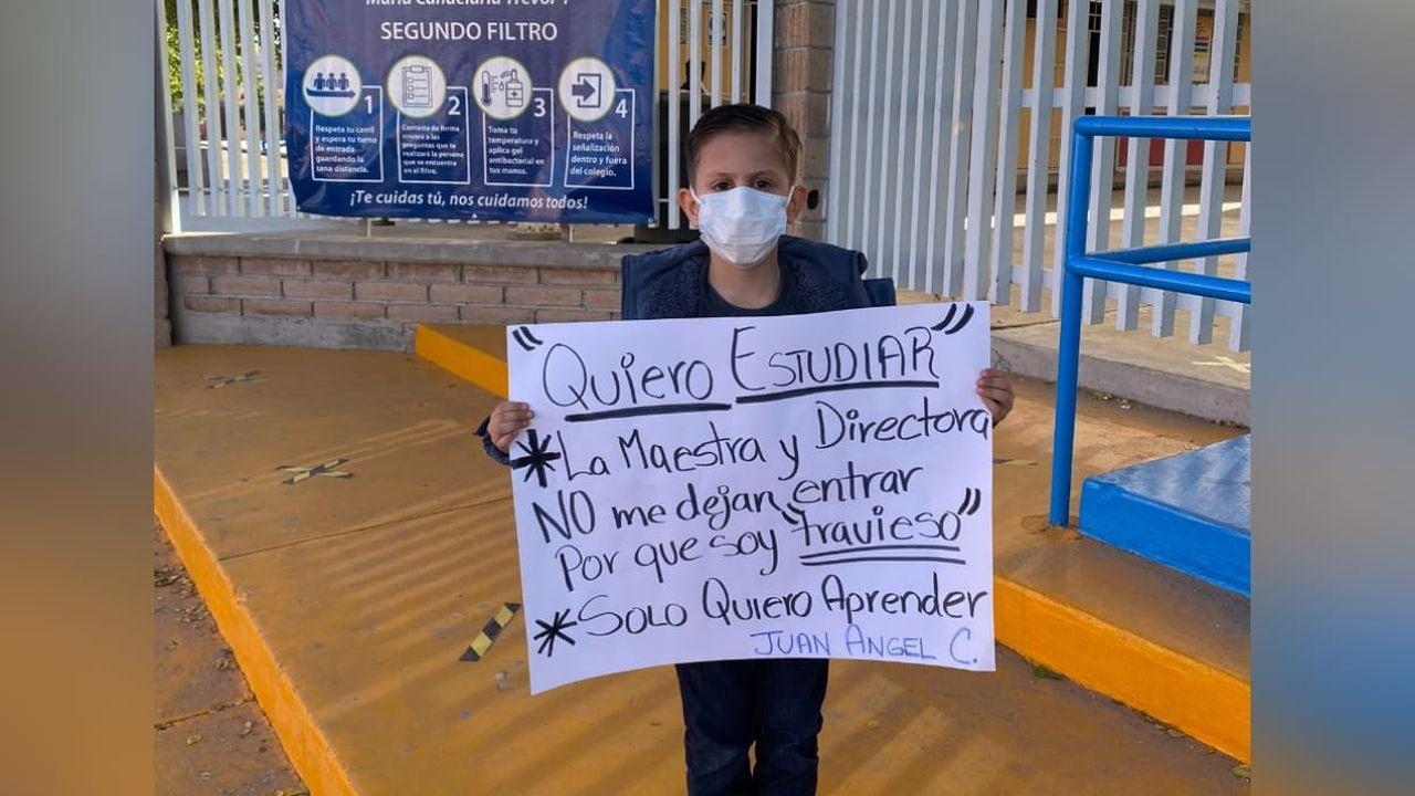 Los directivos de un colegio en México le negaron la entrada a un niño por ser "travieso"