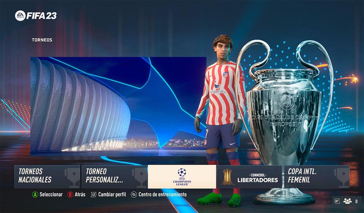 FIFA 23 permite jugar varios torneos importantes como la Champions League o la Copa Libertadores.