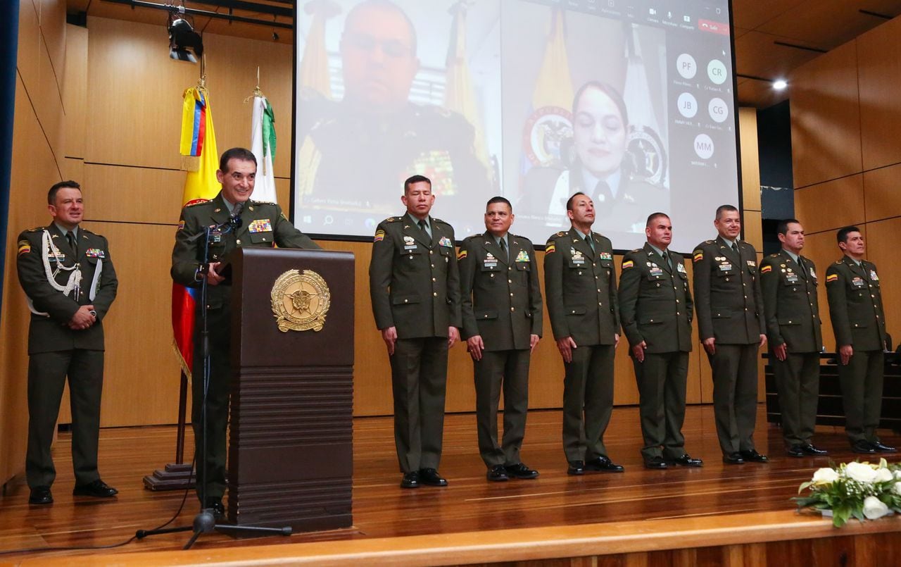 Evento donde el director de la Policía, el general William Salamanca, anunció el ascenso de 10 coroneles a grado superior.