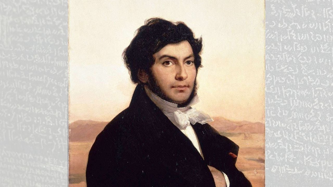 Jean Francois Champollion retratado por Leon Cogniet en 1831. Wikimedia Commons / Museo del Louvre