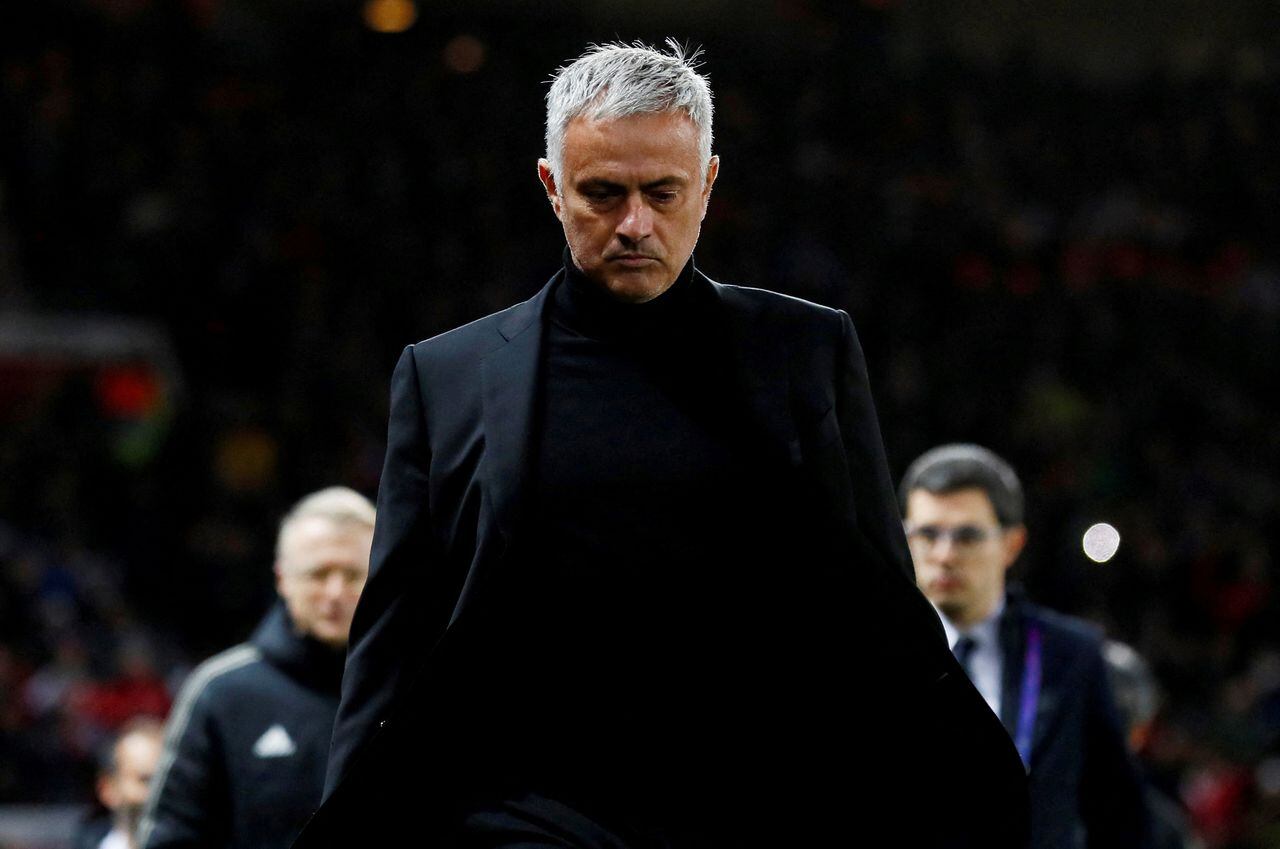FILE PHOTO: FILE PHOTO: Soccer Football - Champions League - Group Stage - Group H - Manchester United v Juventus - Old Trafford, Manchester, Britain - October 23, 2018  Manchester United manager Jose Mourinho before the match     Action Images via Reuters/Jason Cairnduff/File Photo/File Photo
