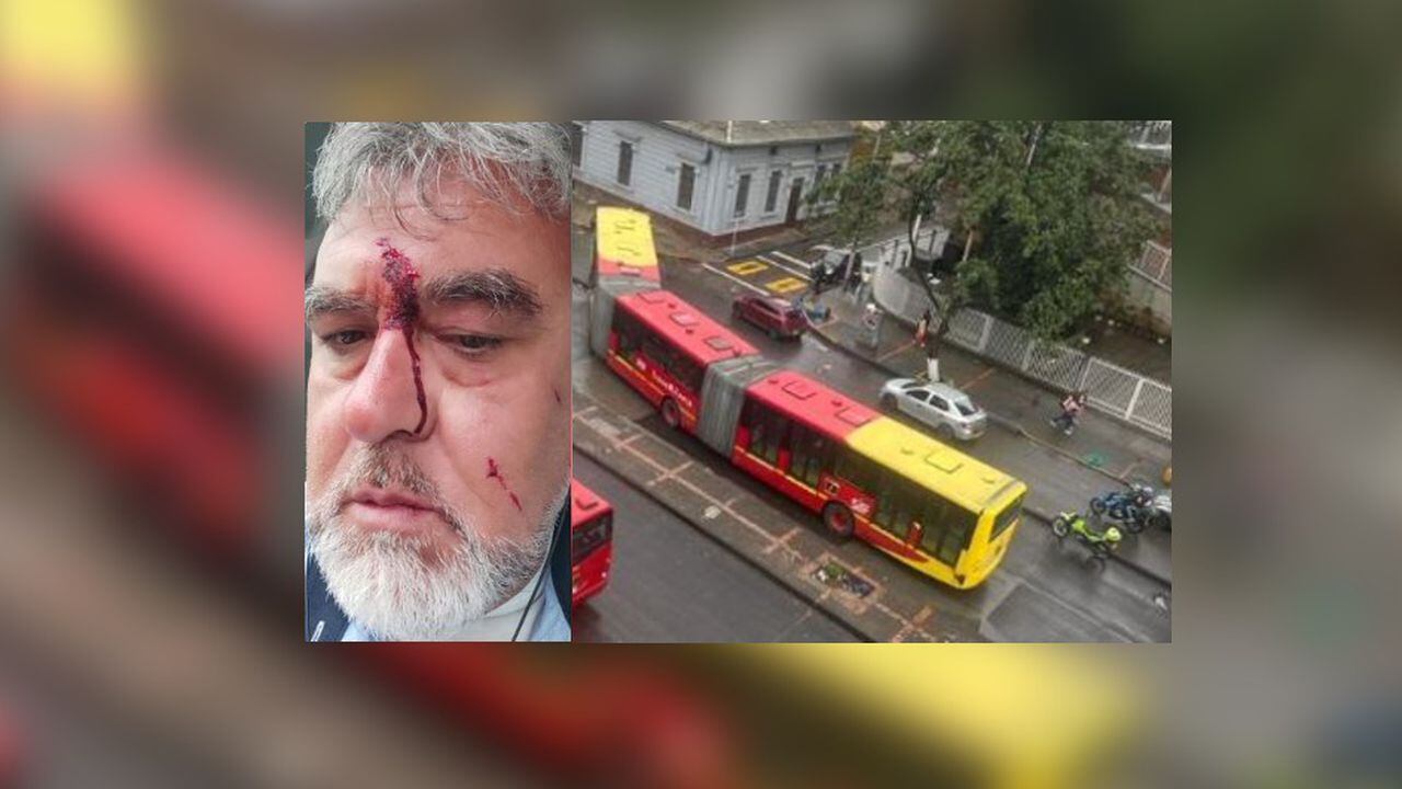 Un conductor de TransMilenio resultó herido tras recibir un botellazo por parte de una mujer.