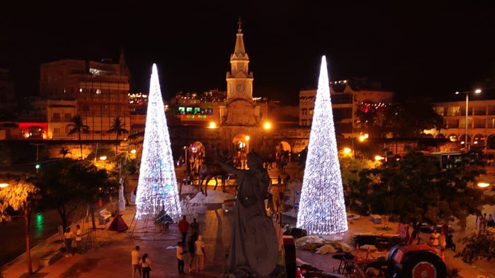 Alumbrado navideño en Cartagena