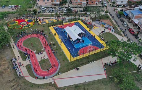El polideportivo cuenta con diferentes espacios para la sana recreación de los habitantes del municipio. Foto: Cortesía Minvivienda.