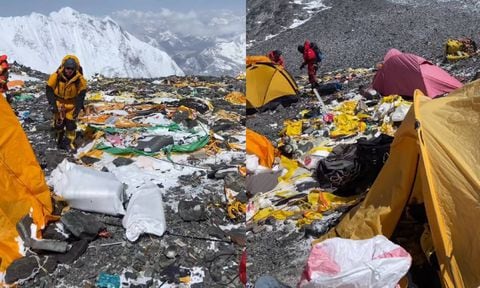 Algunos alpinistas han optado por limpiar las zonas más afectadas.