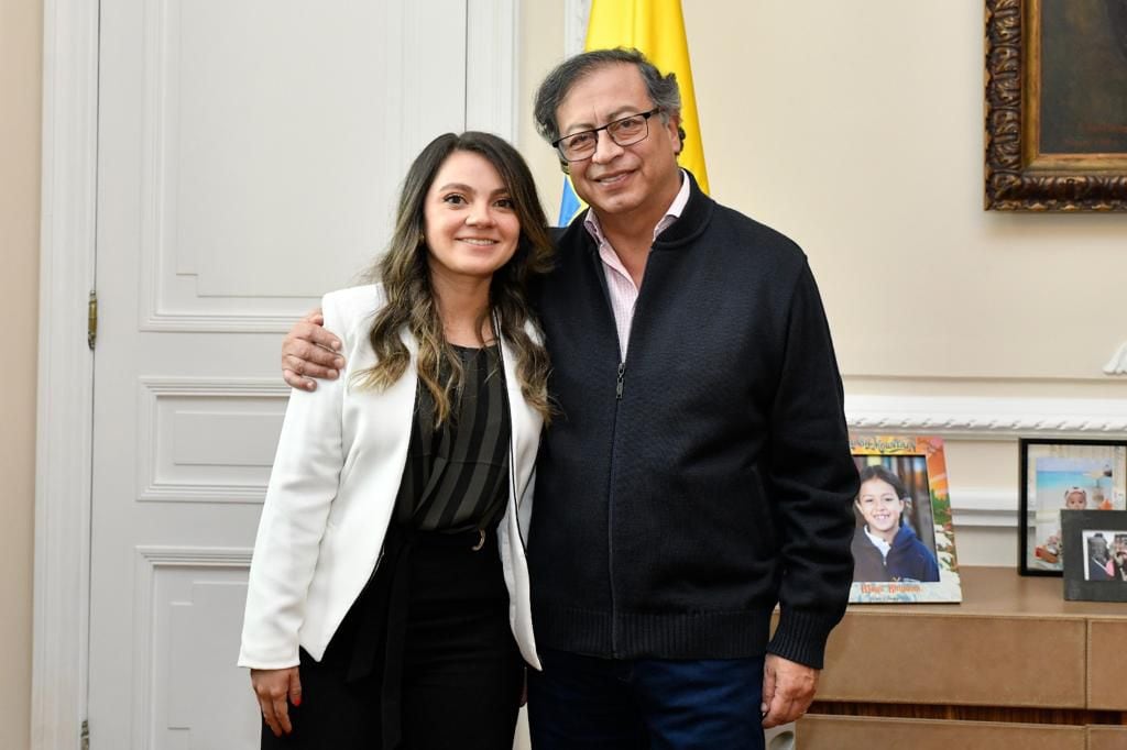 Presidente Gustavo Petro y María Paula Fonseca