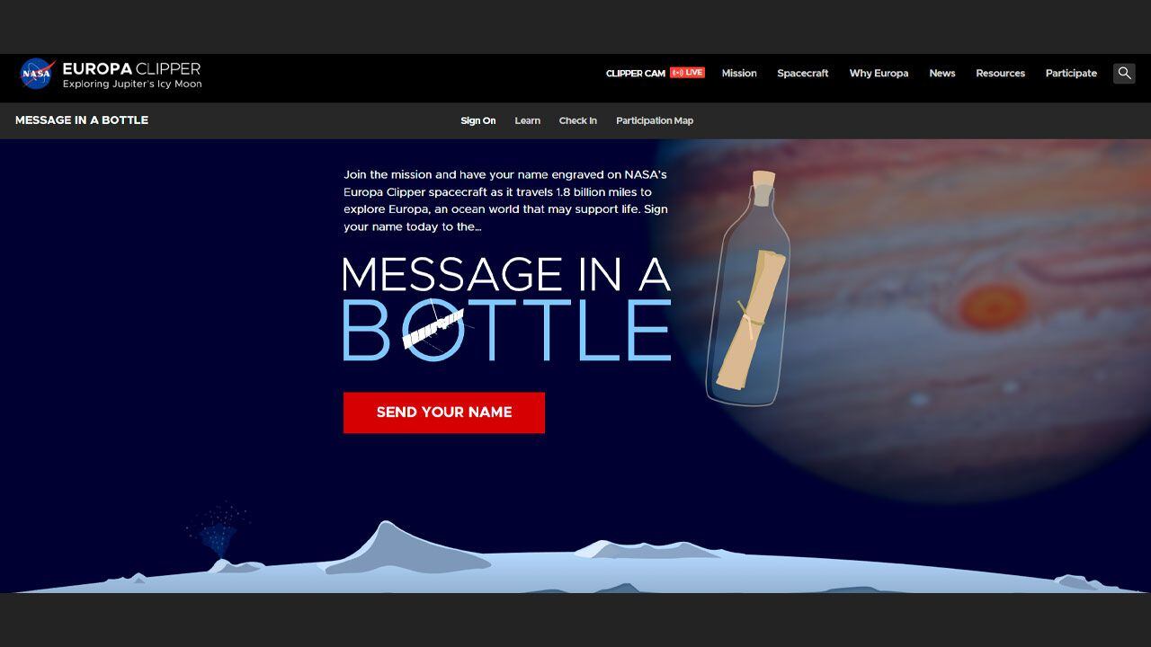 Nasa lanza una campaña para llamada "Message in a Bottle".