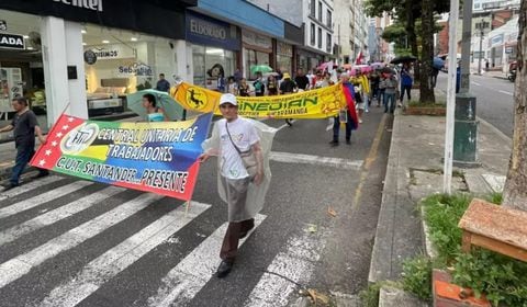 El cese de actividades incluye jornadas de marcha en Bucaramanga.