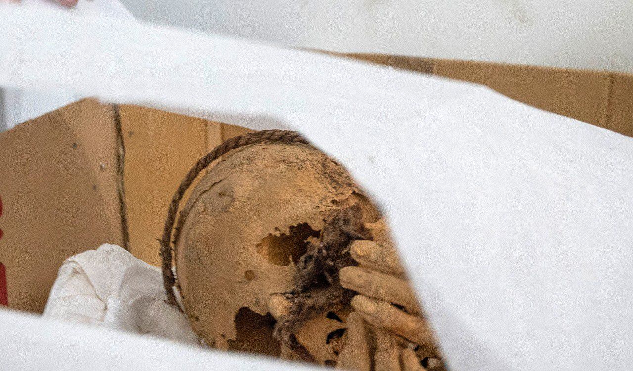 Las manos de la momia están en un perfecto estado de conservación