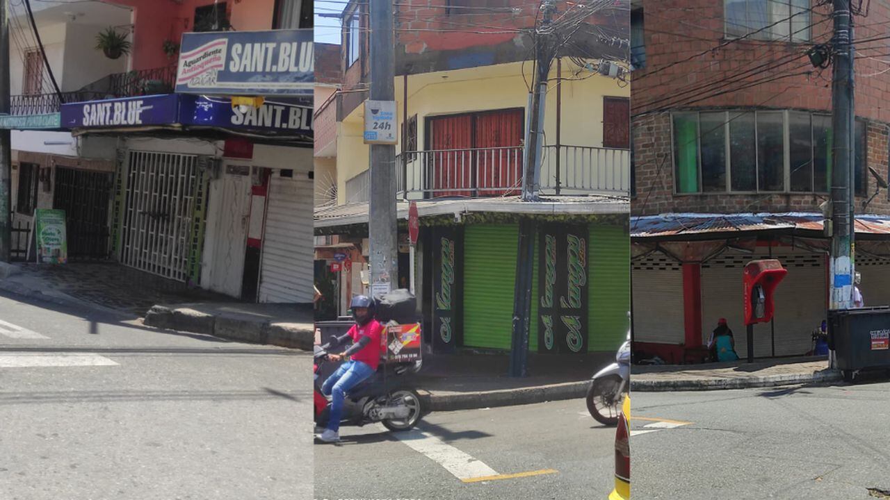 Comercios cierran puertas en Medellín por supuestas intimidaciones de grupos ilegales.