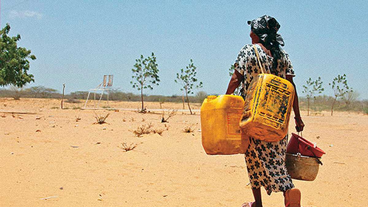 En La Guajira la escasez de agua durante todo el año es alarmante.