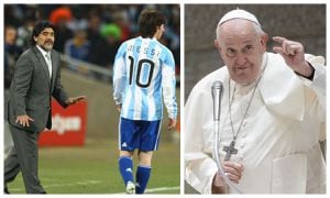 El Papa Francisco respondió si prefiere a Messi o Maradona