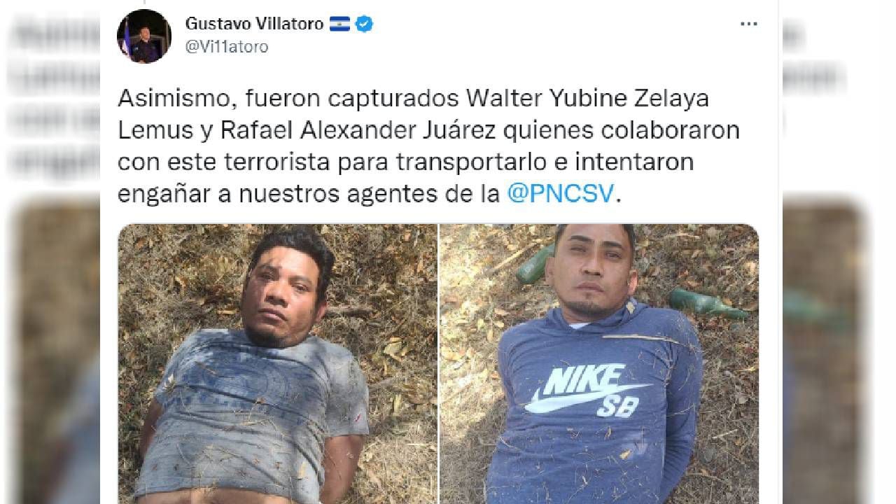 Sujetos sospechosos de ayudar a un presunto pandillero a salir de El Salvador, rumbo a Guatemala.
