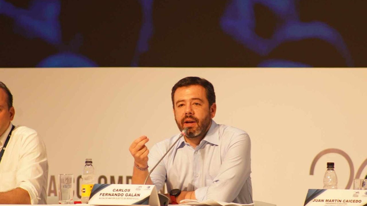 El alcalde electo de Bogotá, Carlos Fernando Galán, desde el Congreso Nacional de Infraestructura en Cartagena.