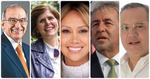 Humberto de la Calle, Viviana Barberena, Sandra Ortiz, Jorge Londoño, Iván Name.